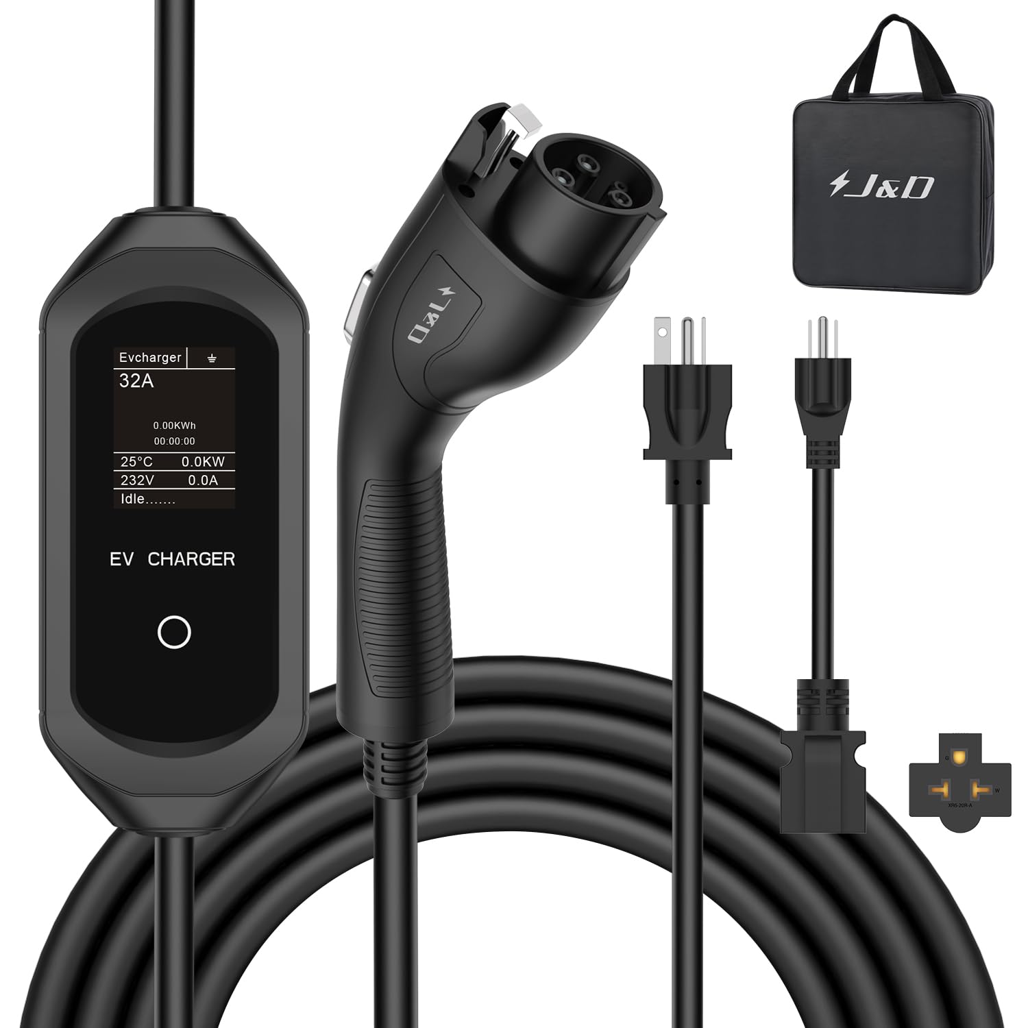 EV Charger Cable, Universal Type 2 Electric Car Charging Plug 16A