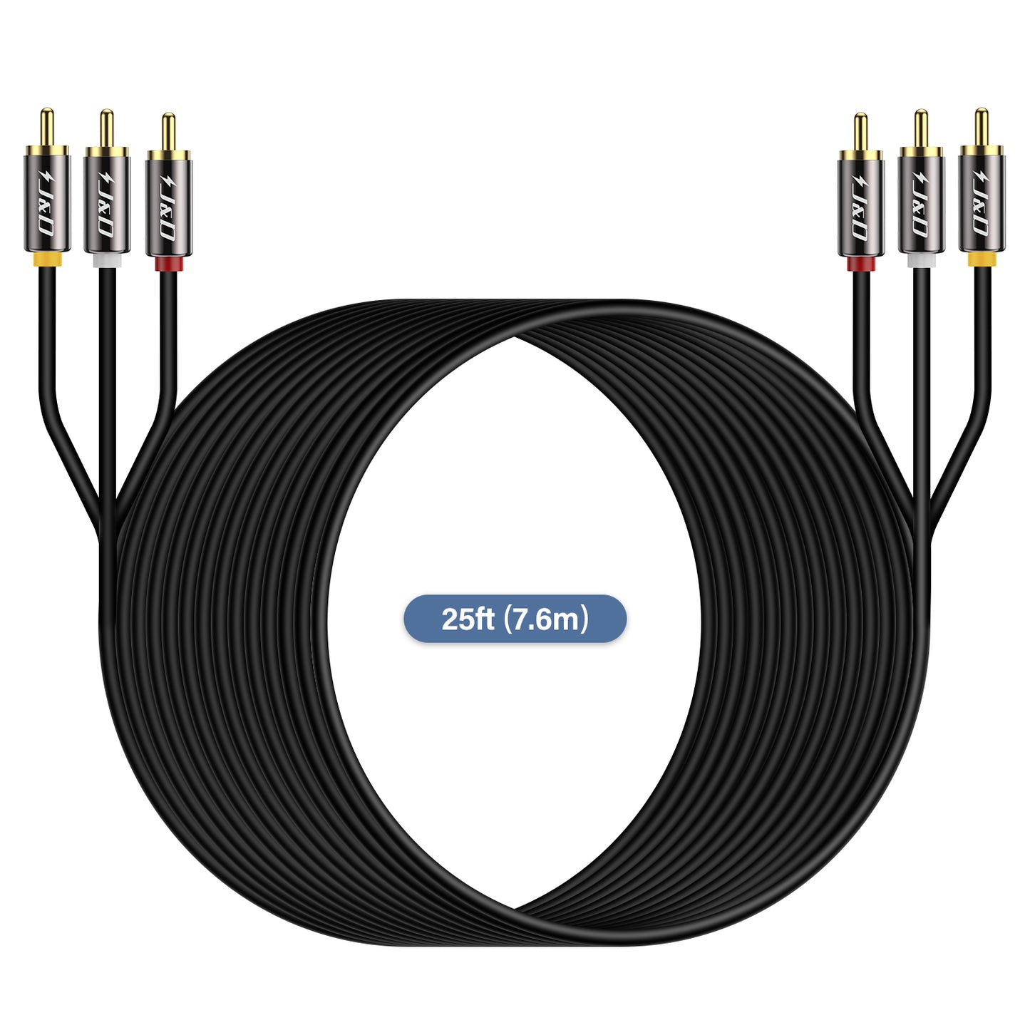 3RCA to 3RCA M/M Stereo Audio Cable