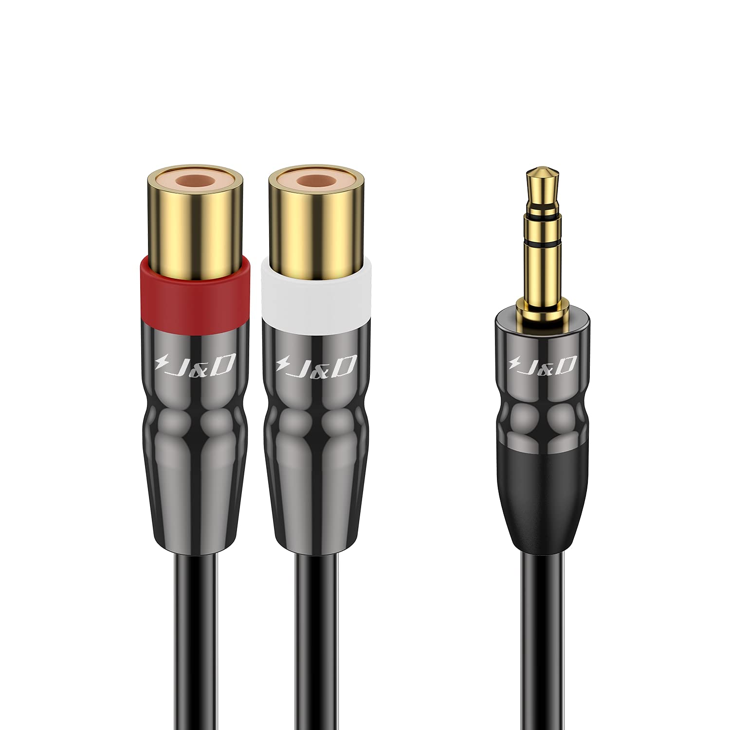 thumbnail image 2 of 25ft 3.5mm To 2 RCA Cable – Dual RCA Male To AUX Male Stereo Audio Adapter Cord 2 of 4
