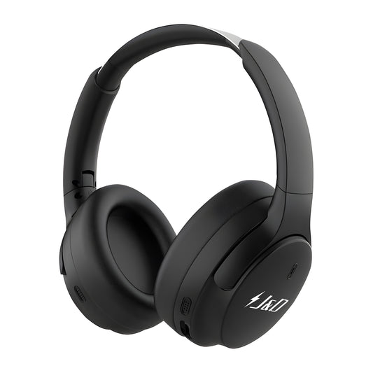 J&D Over-Ear Bluetooth Headphones with Mic, 23.3H Playtime, Ergonomic Comfort & Easy Controls