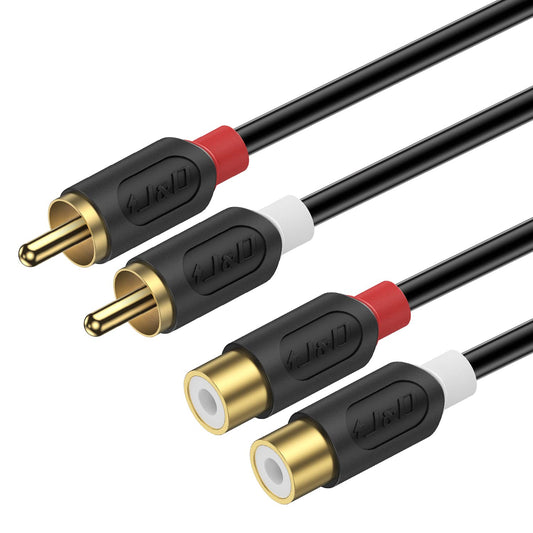 2RCA Male to 2RCA Male Stereo Audio Cable with Nylon Braid