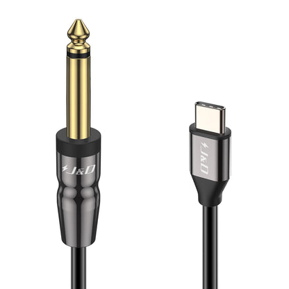 USB Type C to 6.35mm 1/4 Inch TS Audio Mono Aux Adapter Cable
