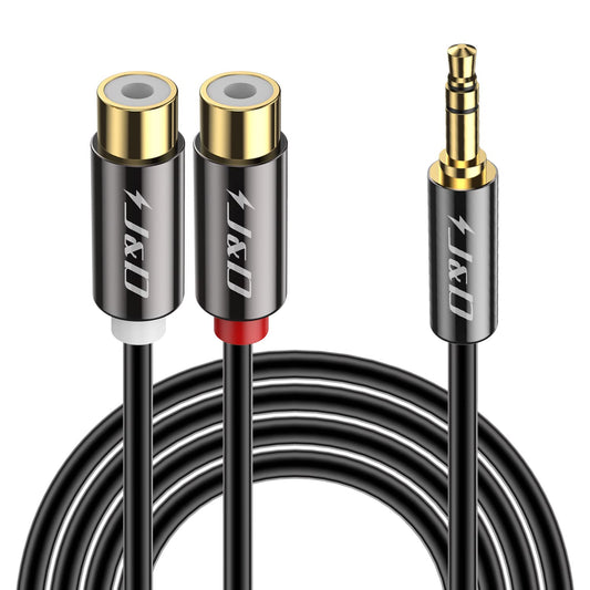 1/8 inch to 2 RCA M/F Stereo Audio Extension Cable