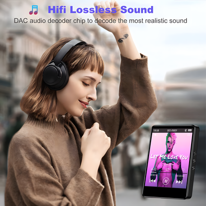 J&D 2.8-Inch Bluetooth MP3 Music Player with Touchscreen, FM Radio, Video & E-Book Support
