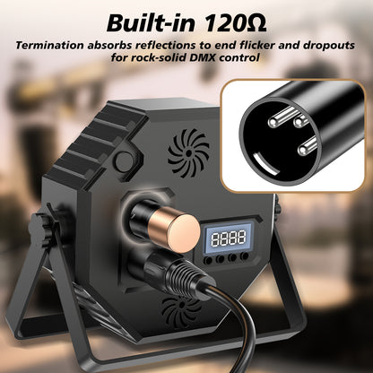 3-Pin DMX Terminator 4 Pack, 120 Ohm XLR Plug for Stable Flicker-Free Lighting