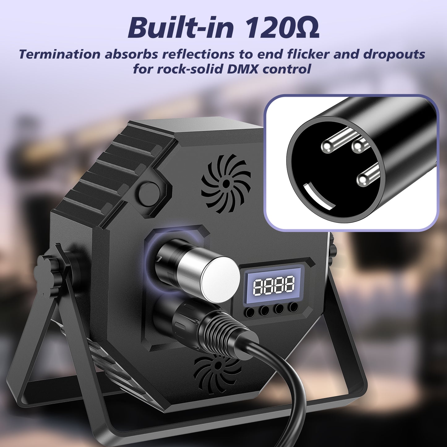 3-Pin DMX Terminator 4 Pack, 120 Ohm XLR Plug for Stable Flicker-Free Lighting