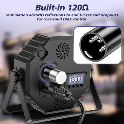 3-Pin DMX Terminator 4 Pack, 120 Ohm XLR Plug for Stable Flicker-Free Lighting