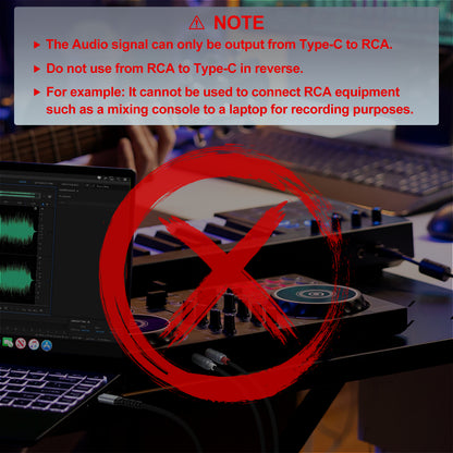 J&D USB C to RCA Audio Cable, Type-C to 2RCA Y Splitter for Pixel, iPhone, Galaxy