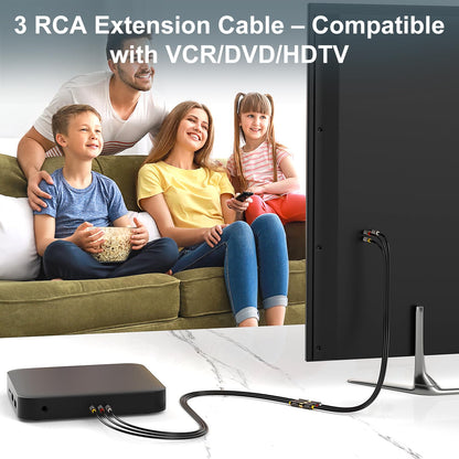 3RCA auf 3RCA M/F Stereo-AV-Verlängerungskabel