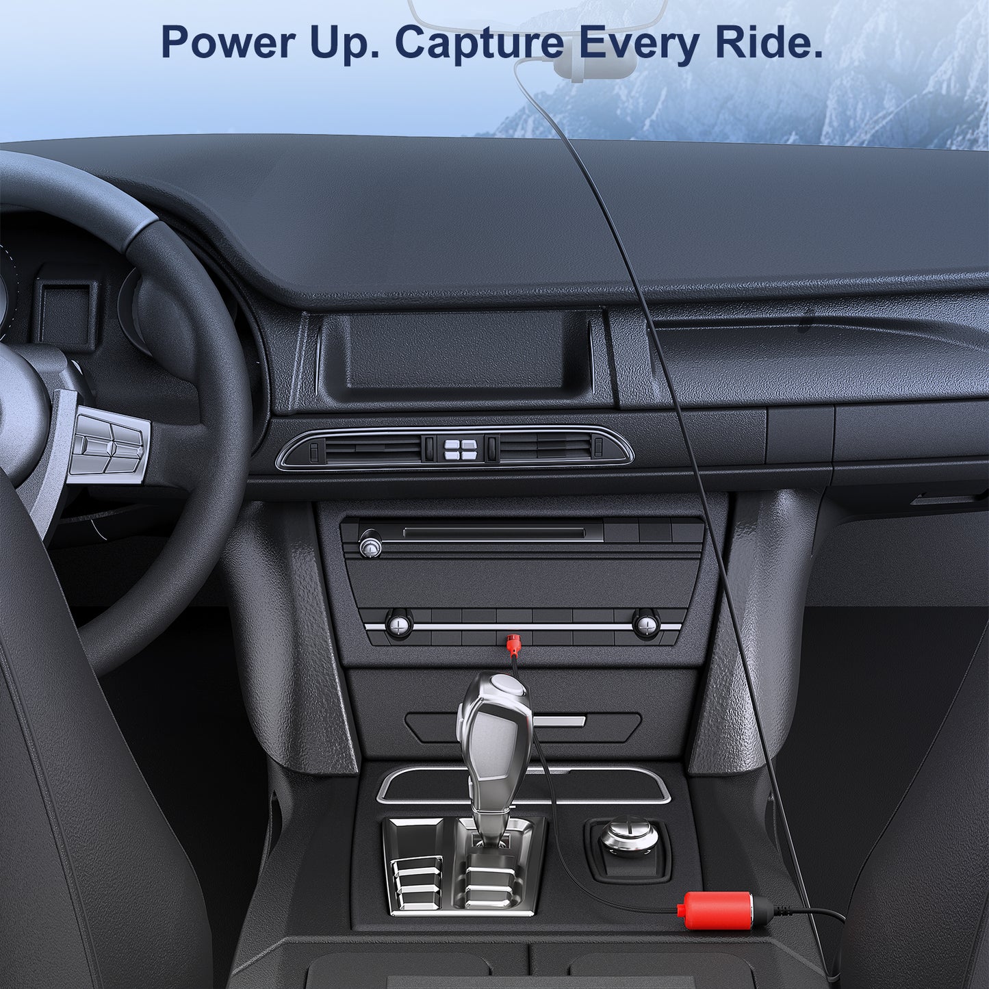 J&D USB-C to 12V Car Socket Adapter, 36W PD, for Dash Cam, GPS, Red