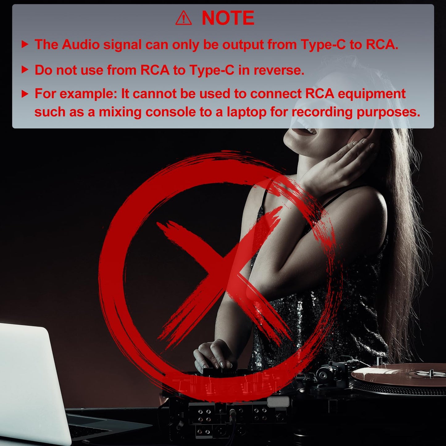 USB Type C to 2 RCA Cable - USB Type-C to 2RCA Male Audio Splitter