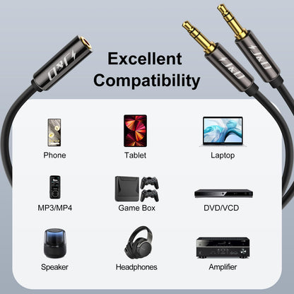 Cavo audio stereo con splitter a Y da 3,5 mm TRS femmina a 2 x 3,5 mm TRS maschio