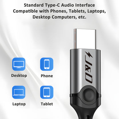 J&D Type-C In-Ear Metal Earphones with Magnetic Storage, 0-Lag Wired Audio & High-Fidelity Sound