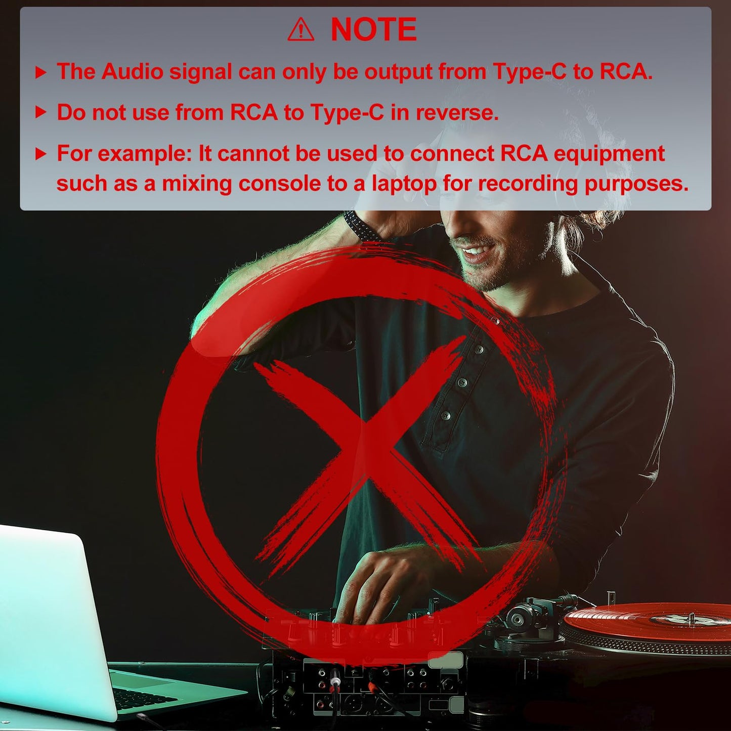 USB Type C to RCA Audio Cable, Type-C to 2RCA Male Y Splitter