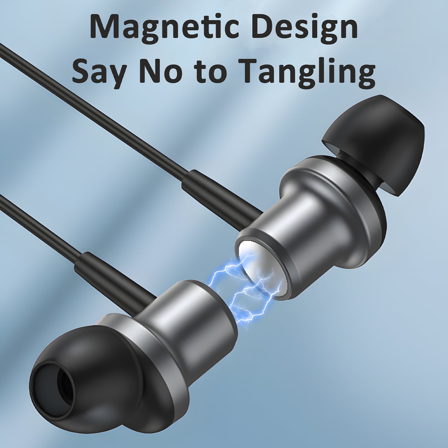 J&D Type-C In-Ear Metal Earphones with Magnetic Storage, 0-Lag Wired Audio & High-Fidelity Sound