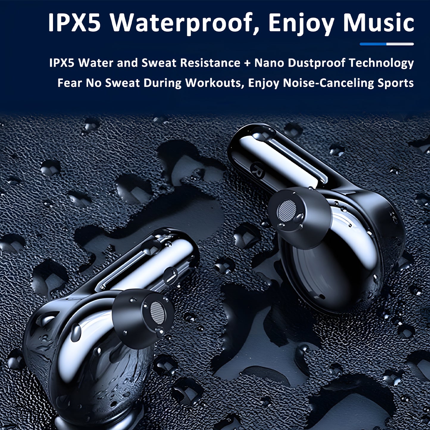 J&D ANC Bluetooth 5.3 Earbuds, 48H Playtime, IPX5