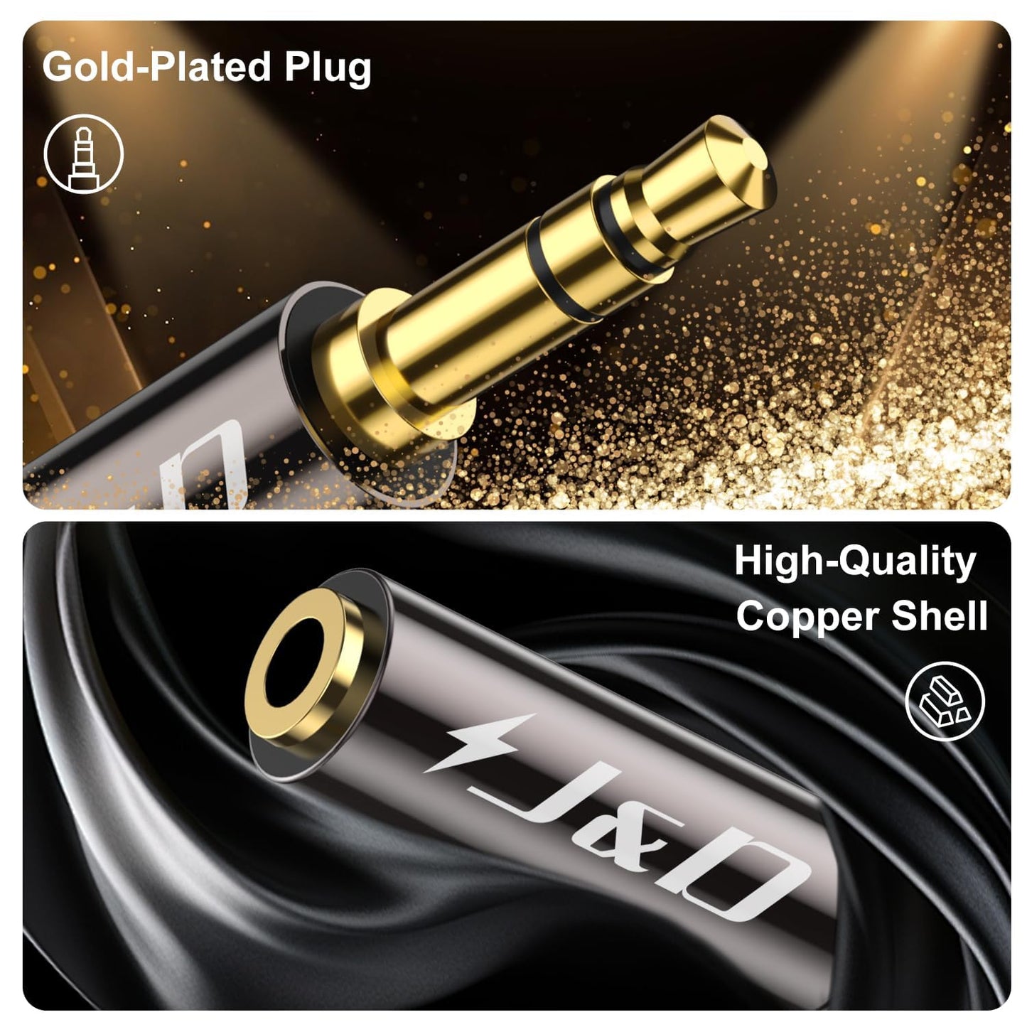 Cavo audio stereo con splitter a Y da 3,5 mm TRS femmina a 2 x 3,5 mm TRS maschio