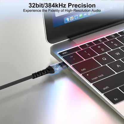 J&D USB C to 1/4 Audio Cable, Type-C to Dual 6.35mm Jack for iPhone, Galaxy, Laptop
