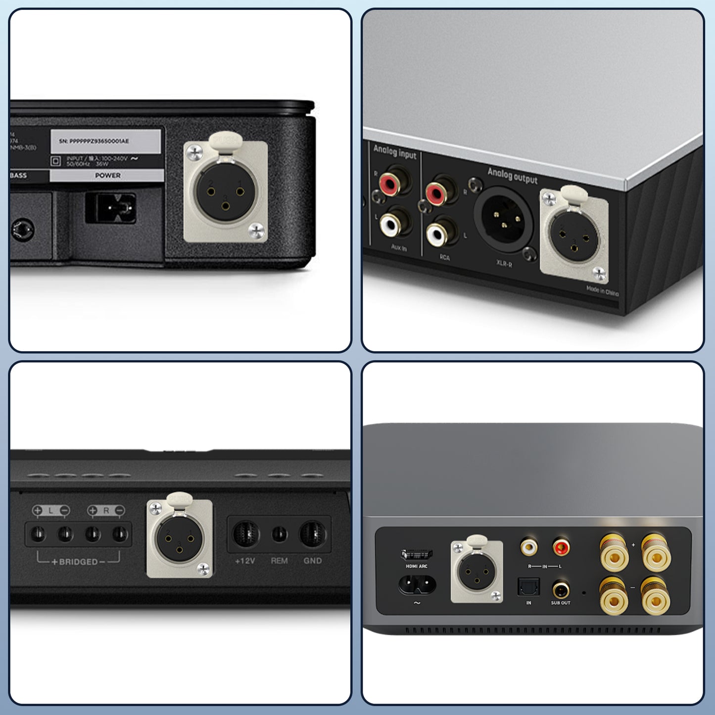 J&D 2-Pack D Type XLR Cables, Male to Female, 2ft - Pro Audio/Stage Equipment