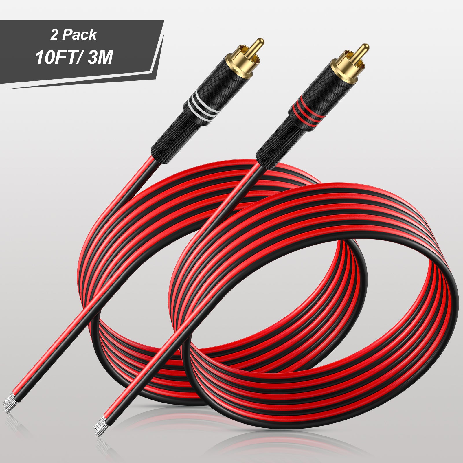 Q-Link tulp kabel 2RCA/2RCA male-male 10 meter rood/wit kopen? Audio & video accessoires Q-Link tulp kabel 2RCA/2RCA male-male 10 meter rood/wit kopen? Audio & video accessoires