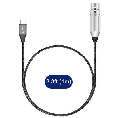 USB Type C to XLR Microphone Audio Cable