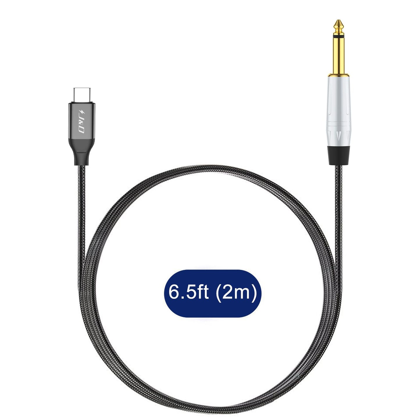 USB Type C to 6.35mm 1/4 inch TS Guitar Audio Cable