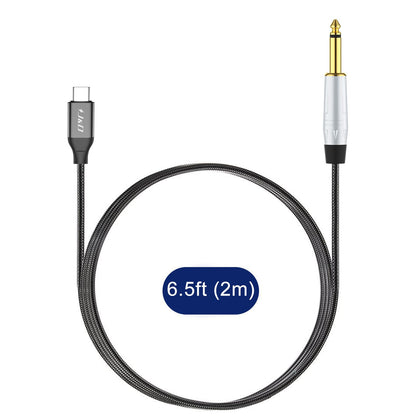 USB Type C to 6.35mm 1/4 inch TS Guitar Audio Cable