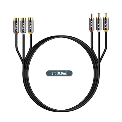 3RCA auf 3RCA M/F Stereo-AV-Verlängerungskabel
