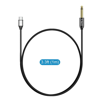 USB Typ C auf 6,35 mm 1/4 Zoll Stecker TS Mono Audiokabel