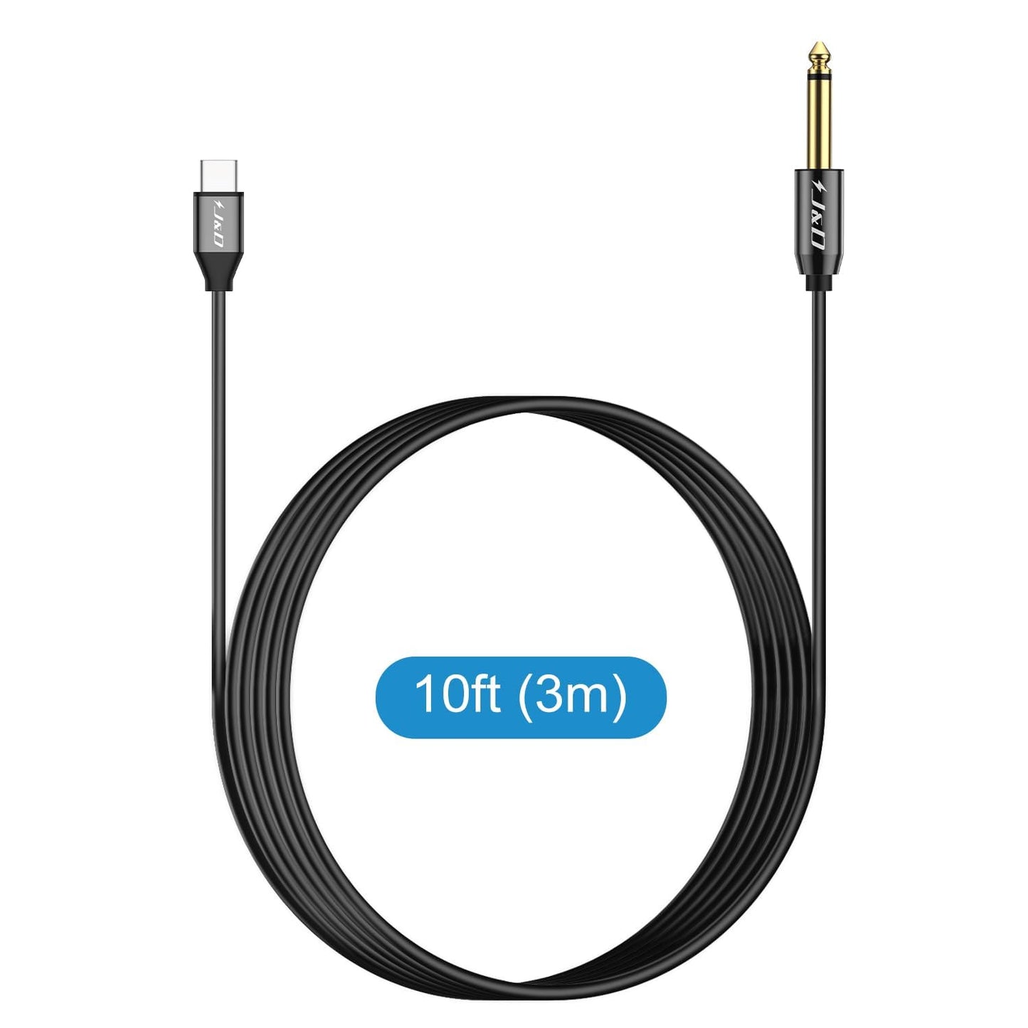 USB Typ C auf 6,35 mm 1/4 Zoll Stecker TS Mono Audiokabel