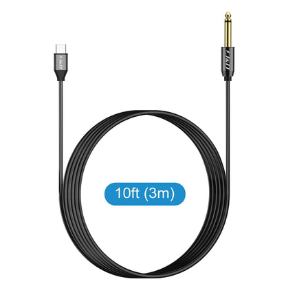 USB Typ C auf 6,35 mm 1/4 Zoll Stecker TS Mono Audiokabel