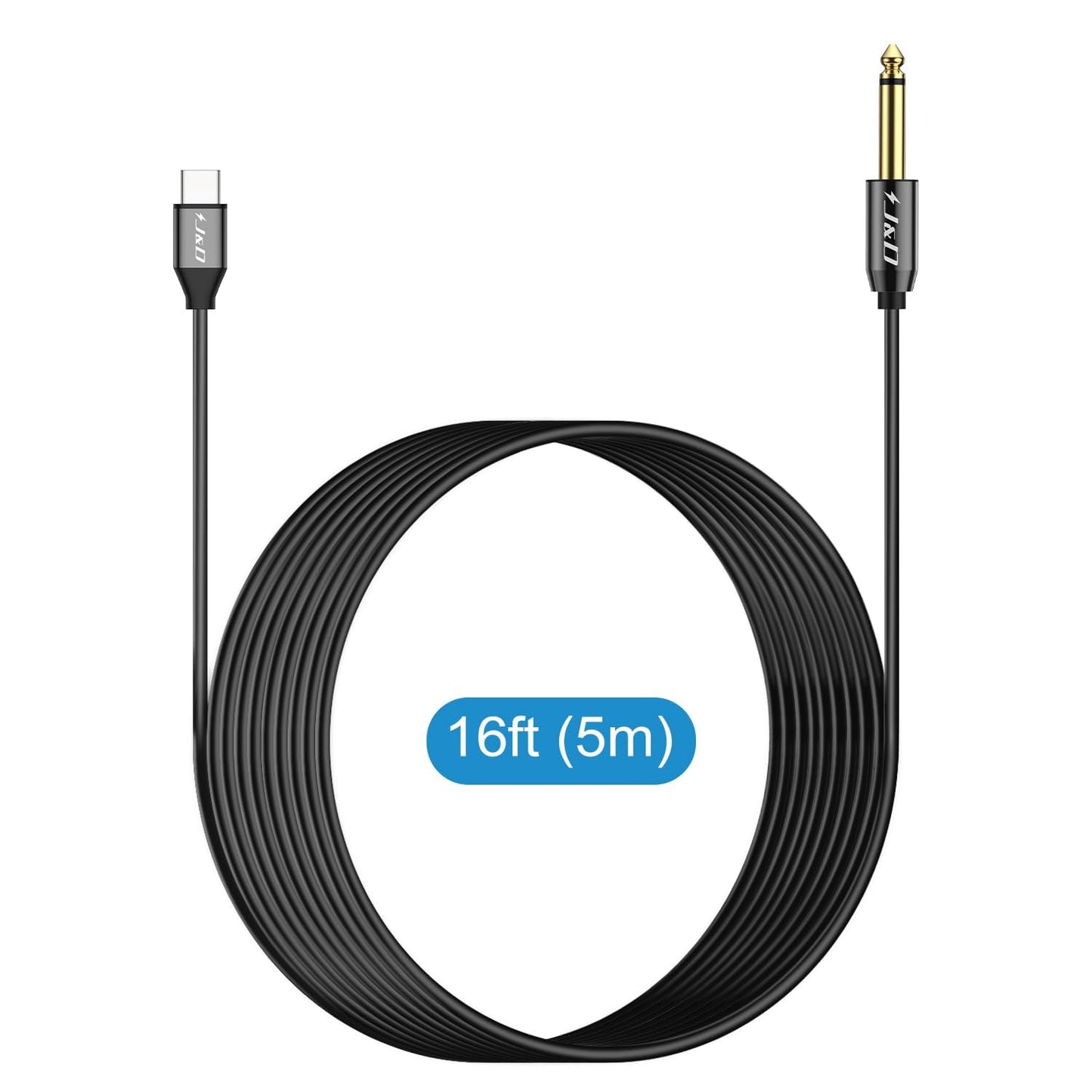 USB Typ C auf 6,35 mm 1/4 Zoll Stecker TS Mono Audiokabel