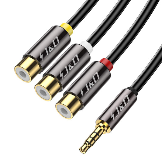 J&D Cavo Divisore y da 3,5mm a Doppio 6,35mm, Cavo Mono Stereo da TRS Maschio a Doppio TS Maschio per Mixer/Registratori Audio, con Guscio in Lega di Alluminio Placcato Oro e Treccia J&D Cavo Divisore y da 3,5mm a Doppio 6,35mm, Cavo Mono Stereo da TRS Maschio a Doppio TS Maschio per Mixer/Registratori Audio, con Guscio in Lega di Alluminio Placcato Oro e Treccia