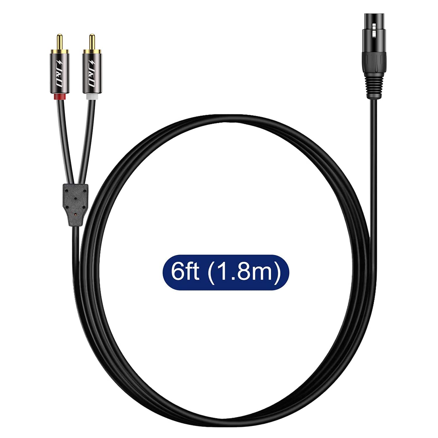 Xlr zu rca Stereo-Audio-Kabel 1 in 2 out y-Splitter Patched Line Buchse zu Doppel  Stecker Verbindungs kabel