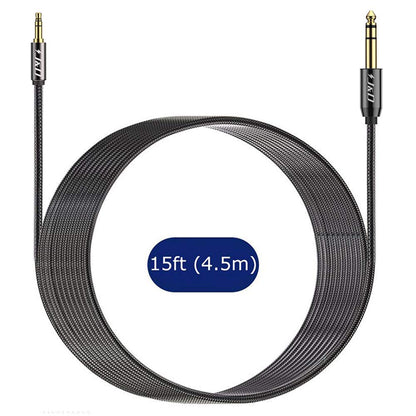 3,5 mm male à 6,35 mm TRS Femelle cable Audio Professionnel, cables Jack  stéréo avec connecteur plaqué Or (0,2 m, Gris) (d'or) - Cdiscount  Instruments de musique