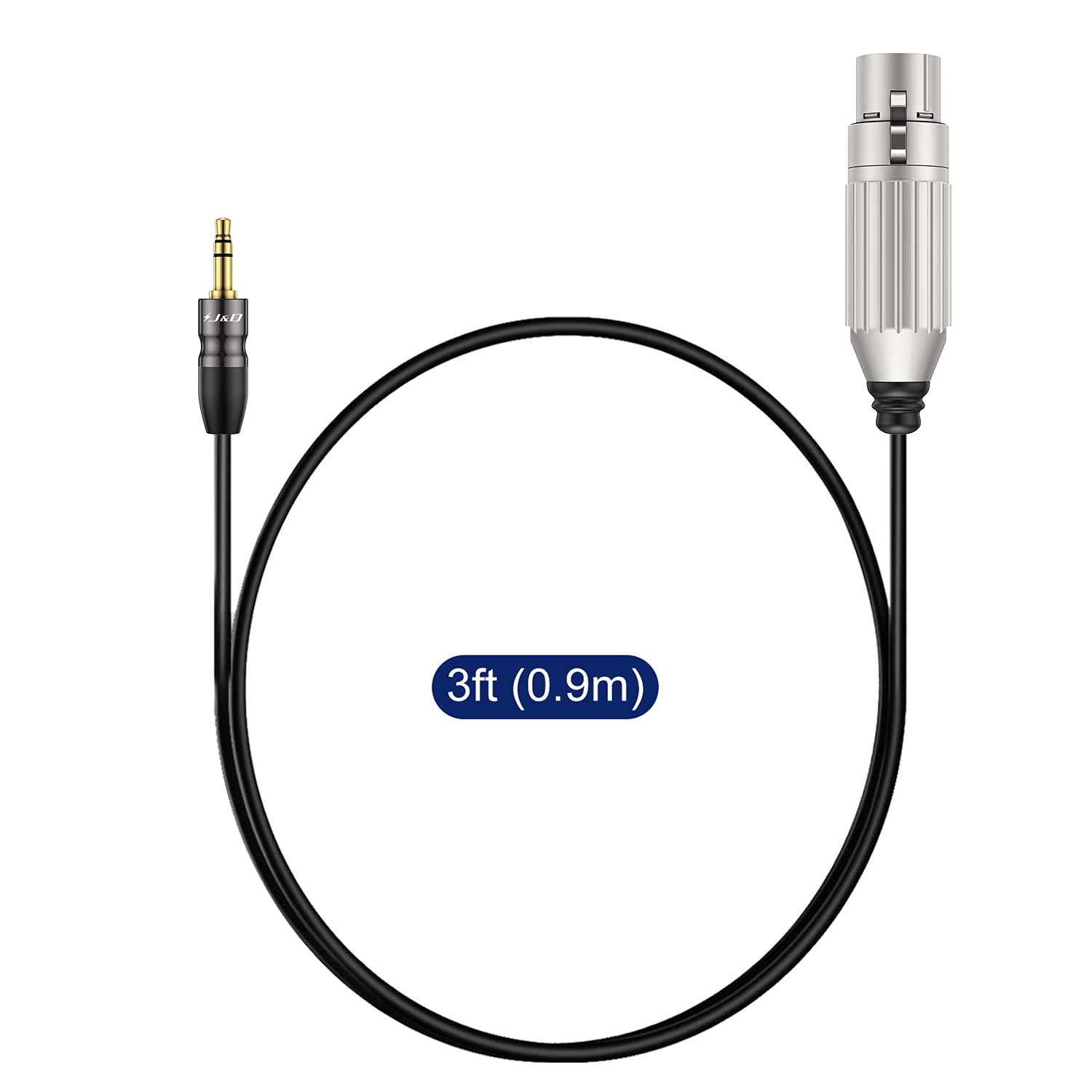 2 XLR Female to 3.5mm TRS Male Unbalanced Stereo Audio Cable – J&D Tech
