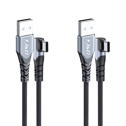 2-Pack Right Angle USB Type-C Fast Charging Cable