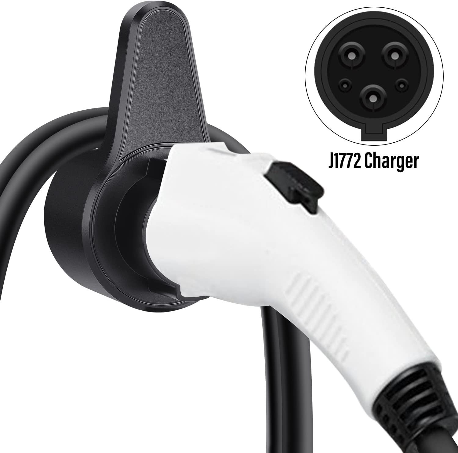 EV Charging Cable Holder With Type 1 SAE J1772 Connector 
